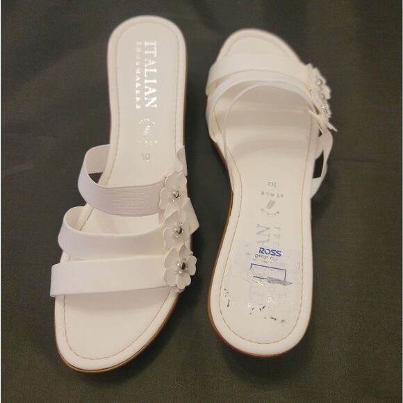 BRAND NEW ITALIAN SHOEMAKER SIDE FORAL DESIGN WEDGE SANDAL - Picture 13 of 15